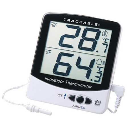 CONTROL CO Digital Thermometer, -58 Degrees to 158 Degrees F for Wall or Desk Use 4126