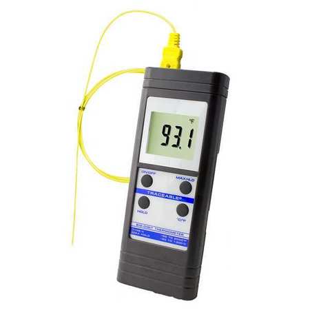 CONTROL CO Digital Thermometer, 1 Input, K Type 4004