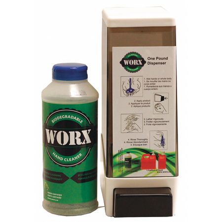 Worx Biodegradable Hand Cleaner Industrial Cleaner Dispenser Kit, 1 lb 11-9965