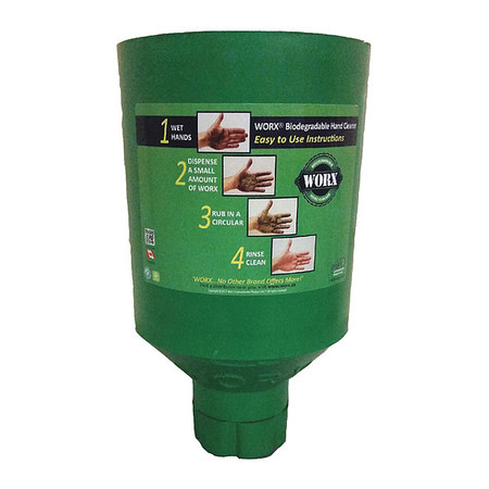 Worx Biodegradable Hand Cleaner Industrial Dispenser, 3.0 - 4.5 lb, Green 11-9999