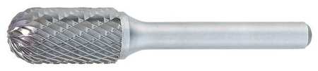 OSG Carbide Bur, Cylindrical Ball Nose, 3/8 in 802-3750
