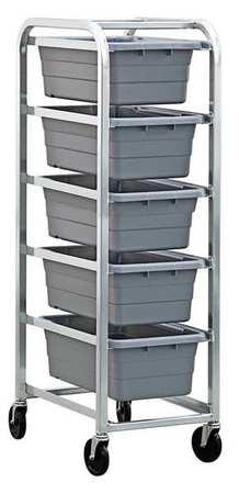 QUANTUM STORAGE SYSTEMS Cross Stack Tub Rack w/5 Tubs, Gray TR5-2516-8GY