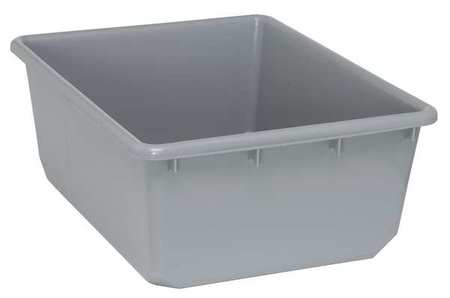 QUANTUM STORAGE SYSTEMS Nesting Container, Gray, Polypropylene, 24 1/2 in L, 19 in W, 9 1/2 in H TUB2419-9GY