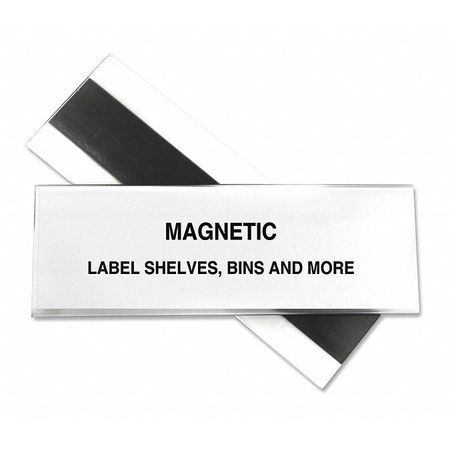 C-Line Products Magnetic Shelf/Bin Label Holder, 2", PK10 87247
