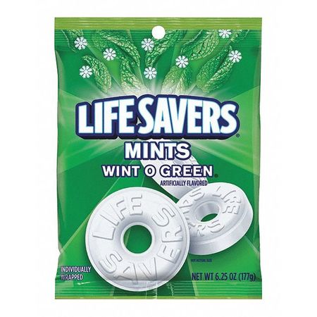 WRIGLEYS 6.25 oz LifeSavers, Wintergreen 08504