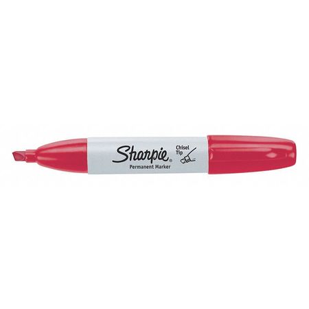 SHARPIE Red Chisel Tip Permanent Markers, 12 PK 38202