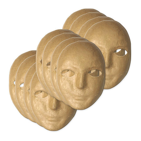 Chenille Kraft Paper Mache Masks, 12PK 419012
