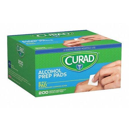 Curad Pad, Alcohol, Sterile, PK200 CUR45581RBI