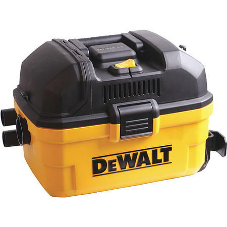 DEWALT Wet/Dry Vacuum, 4 gal., 5 HP, Poly, 1-7/8" Hose Dia., Cartridge Filter DXV04T