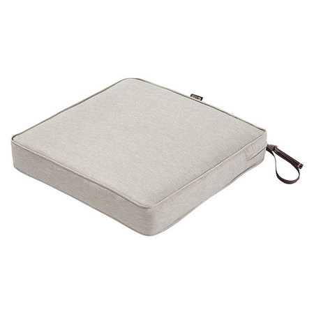 CLASSIC ACCESSORIES Square Dining Seat Cushion, Grey, 17"x17"x3" 62-007-HGREY-EC