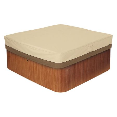 CLASSIC ACCESSORIES Medium Square Hot Tub Cover, Beige 55-585-011501-00