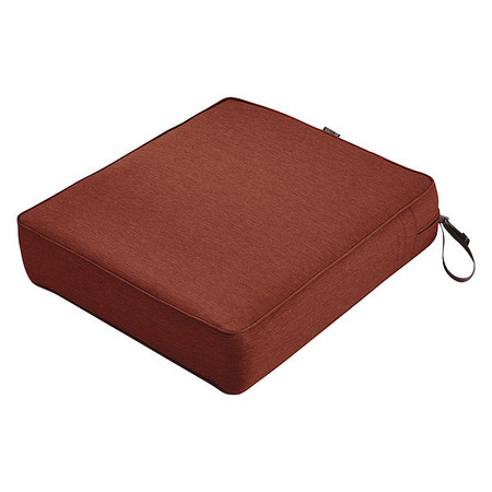 CLASSIC ACCESSORIES Rectangle Lounge Seat Cushion, Heather Henna, 25" 62-021-HHENNA-EC