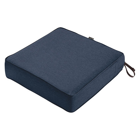 CLASSIC ACCESSORIES Square Lounge Seat Cushion, Blue, 25"x25"x5" 62-020-INDIGO-EC