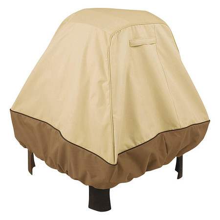 CLASSIC ACCESSORIES Fire Pit Cover, Cover, Stand Up Fire Pit, Beige 72952