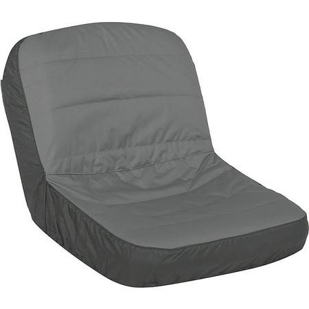 CLASSIC ACCESSORIES Tractor Seat Cover, Lg, Blck/Gry Deluxe 52-152-043201-RT
