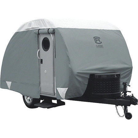CLASSIC ACCESSORIES Teardrop Trailer Cover, up to 8 ft L Grey 80-296-143101-RT
