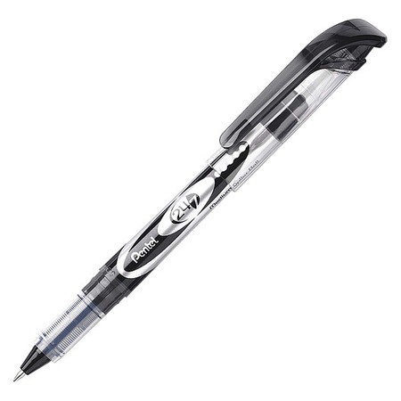 PENTEL Pen, 24/7, Rollerbl, 0.7Mm, Bk, PK12 BLD97A
