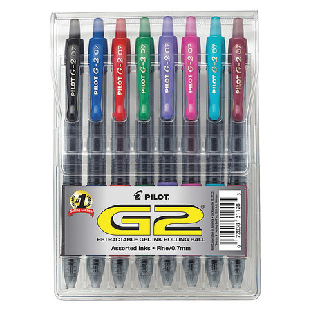 Pilot Pen, Gel, G2, Fine Pouch, PK8 31128