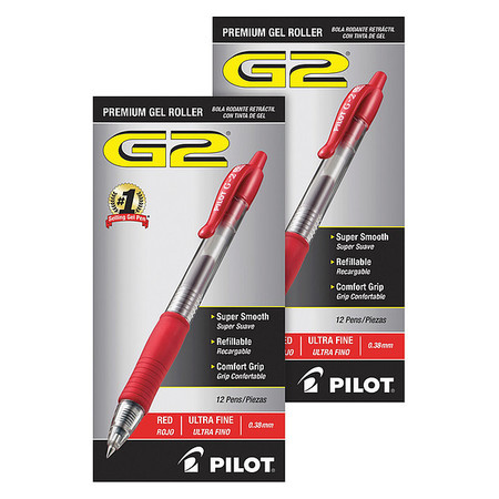 G2 Pen, Gel, G2, Ultra Fine, Rd, PK24 31279BD