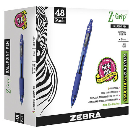 Zebra Pen Pen, Zgrip, Bp, Rt, 1.0, Be, PK48 22248