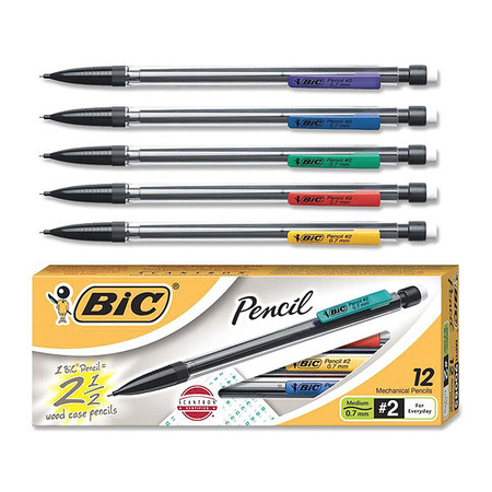 BIC Pencil, Mech, 0.7Mm, Clr, PK12 MP11