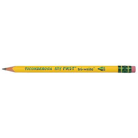TICONDEROGA Pencil, Ticon, Triwrite, #2, Yllw, PK36 13082