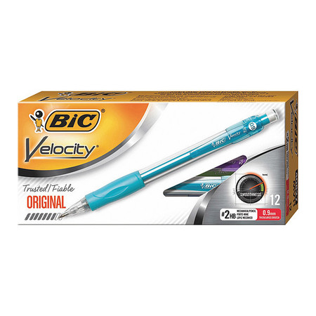BIC Pencil, Velocity, 0.9Mm, Be, Dz, PK12 MV11BK