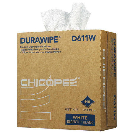 DURAWIPE Durawipe 600 Wiper, 1,320 Wipes, 12 PK D611W