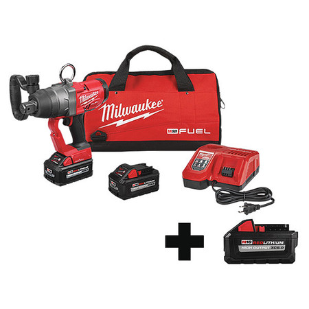 Milwaukee Tool Impact Wrench, Cordless, Full-Size, 18VDC, Series: M18 FUEL 2867-22, 48-11-1880