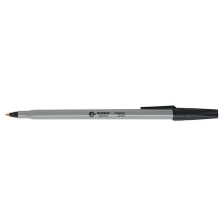 BUSINESS SOURCE Pen, Blpnt, Stick, Med, Bk, PK60 37531
