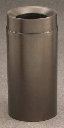 GLARO 33 gal Round Trash Can, Bronze Vein, 20" Dia, Open Top, Steel F2051-BV-BV