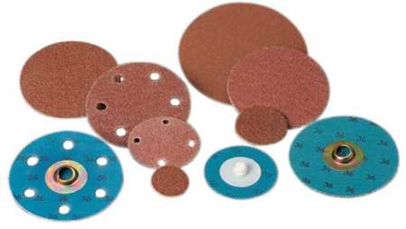 STANDARD ABRASIVES Quck Change Disc, 2inD, 36, Lght Brwn, PK100 522452