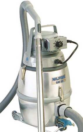 NILFISK Industrial Shop Vacuum, 1-1/4" Hose Dia., HEPA 0 to 87 cfm 01790129