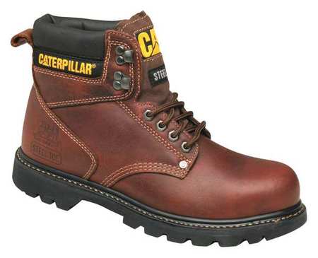 CAT FOOTWEAR Work Boots, Leather, 6In, Tan, 13M, PR P72365 13.0M