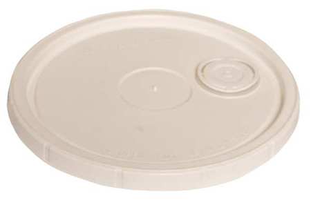 ZORO SELECT Plastic Pail Lid, White, For 34A231, 34A232 34A245
