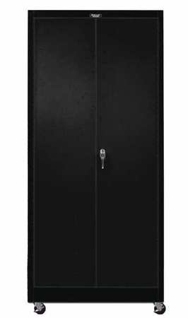 HALLOWELL Solid Door Storage Cabinet, 36 in W, 84 in H, 24 in D, Black 815S24M-ME