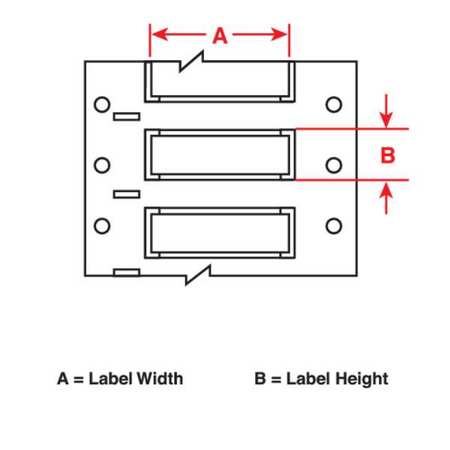 BRADY Wire Sleeve, 1 43/64 in W, 1 1/4 in L, PSHT-750-1-WT PSHT-750-1-WT