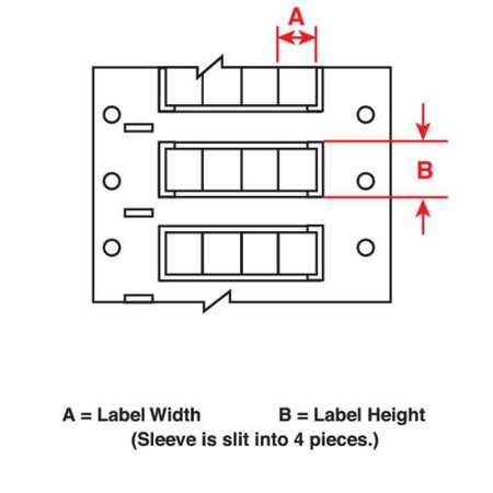 BRADY Wire Sleeve, 1/2 in W, 7/16 in L HX-250-2-BK-4