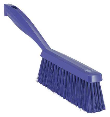 Vikan 1 19/32 in W Bench Brush, Soft, 6 3/4 in L Handle, 7 in L Brush, Purple, Plastic, 13 in L Overall 45878