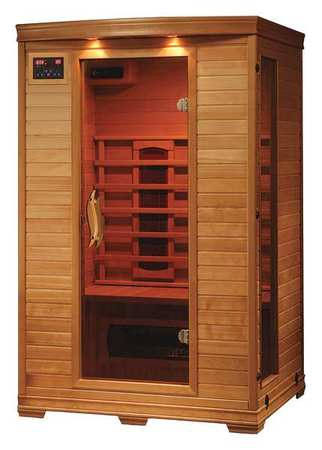 RADIANT Sauna, Std, 2 ppl, Ceramic Heater, Hemlock BSA2406