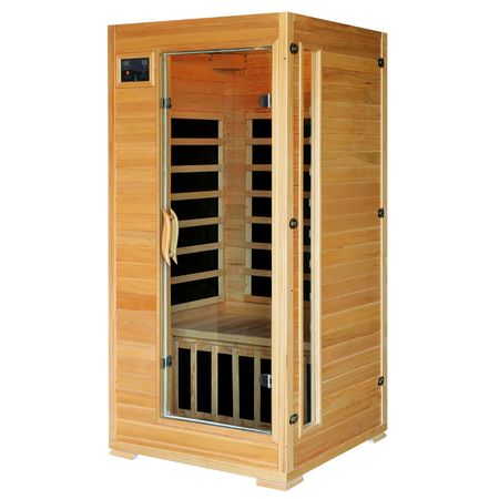 Radiant Sauna, Std, 1-2 per, Carbon Heater, Hemlock BSA2402