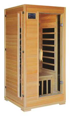 RADIANT Sauna, Std, 1-2 per, Carbon Heater, Hemlock BSA2402