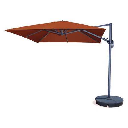 Island Umbrella Cantilever Umbrella, 10ftx10ft, TerraCotta NU6050