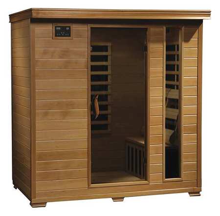 RADIANT Sauna, Std, 4 ppl, Carbon Heater, Hemlock BSA2418