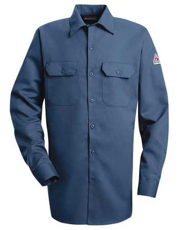 VF IMAGEWEAR Flame Resistant Collared Shirt, Navy, ExcelFR(R), 88%, M SLW2NV RG M