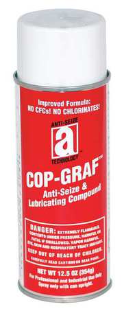 ANTI-SEIZE TECHNOLOGY Cop-Graf Anti-Seize Lubricating Compound, General Purpose, 16 oz Aerosol Can, Copper 11014