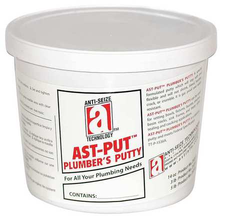 Anti-Seize Technology Plumber's Putty 5 lb, Tub, AST-PUT, White, Paste 25205