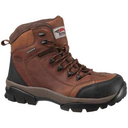 AVENGER SAFETY FOOTWEAR Size 8 Men's 6 in Work Boot Composite Work Boot, Brown A7244 SZ: 8M