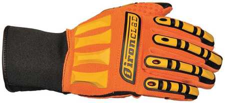 Ironclad Performance Wear Mechanics Gloves, S, Orange/Black, Ribbed Nylon SDX2-02-S