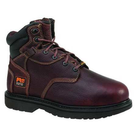 TIMBERLAND PRO Size 8 Men's 6 in Work Boot Steel Work Boot, Burgundy TB050504214
